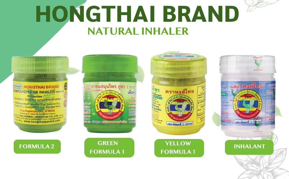 HONG THAI Herbal Inhalant, Inhaler, and Oil Spray